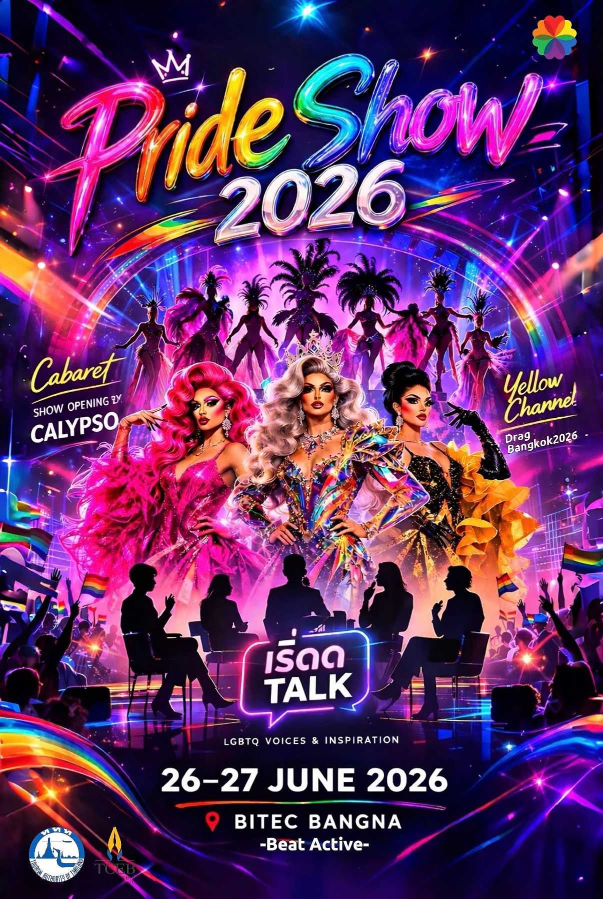 PrideShow 2026 flyer — BITEC Bangna June 26-27