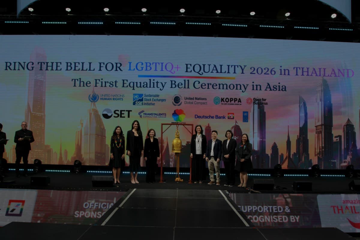 Ring the Bell for LGBTIQ+ Equality ceremony on the PrideShow 2026 main stage